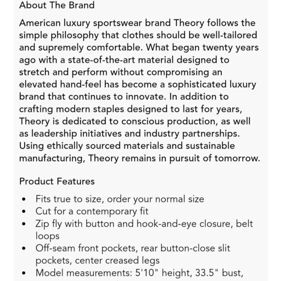 Theory Custom Max 2 Pants Black Wool Dress Pants Size 12 - Picture 11 of 12